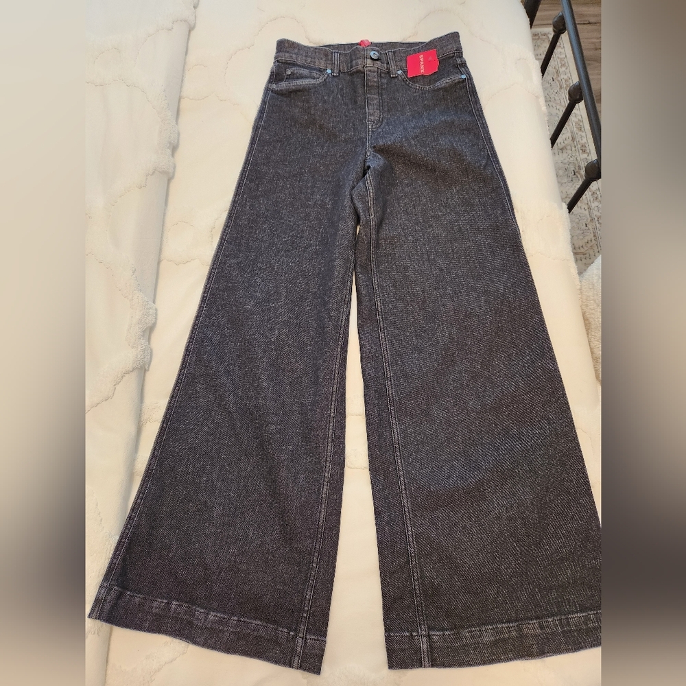 SPANXShape Original EveryWear Wide-Leg Jeans In Charcoal - Size M